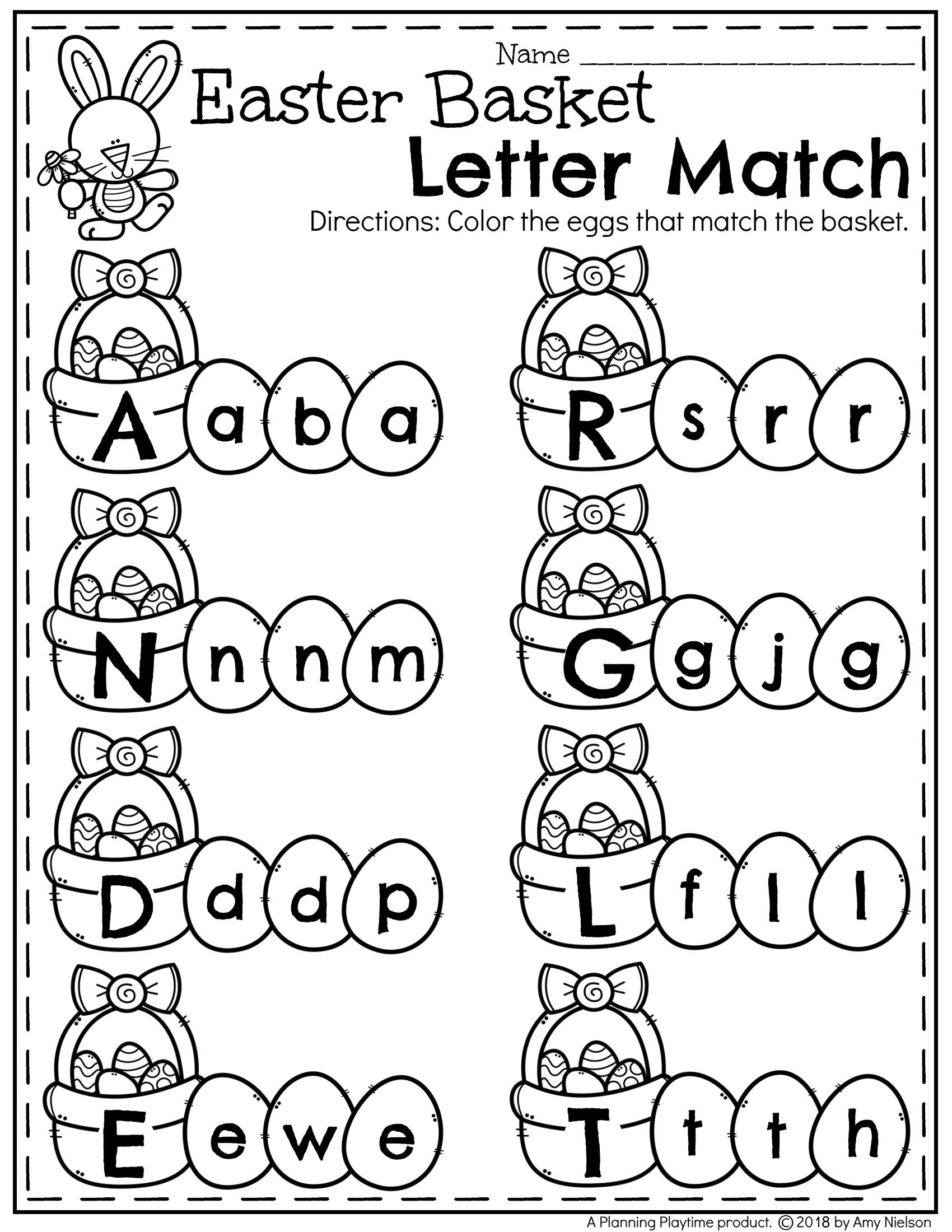 Easter Worksheets - Planning Playtime throughout Printable Easter Worksheets For Preschoolers