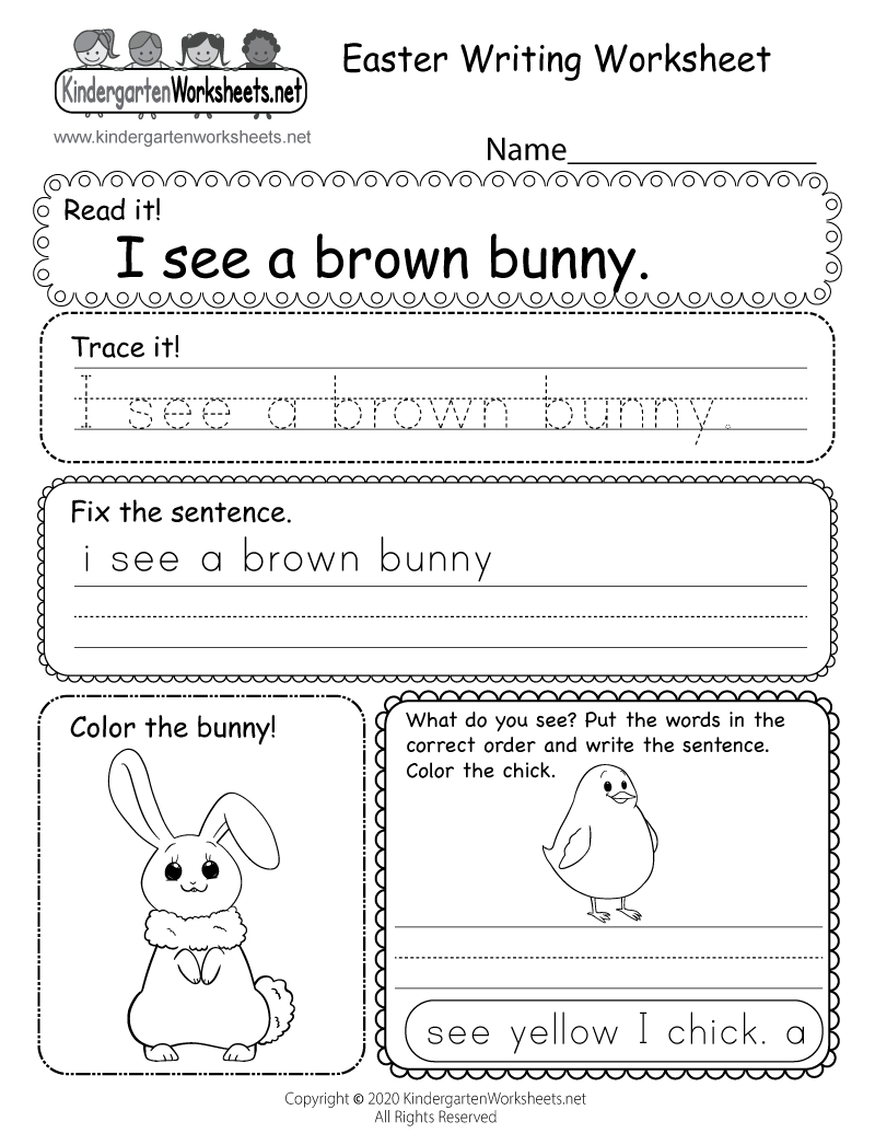 Easter Writing Worksheet - Free Printable, Digital, &amp;amp; Pdf pertaining to Easter Grammar Worksheets