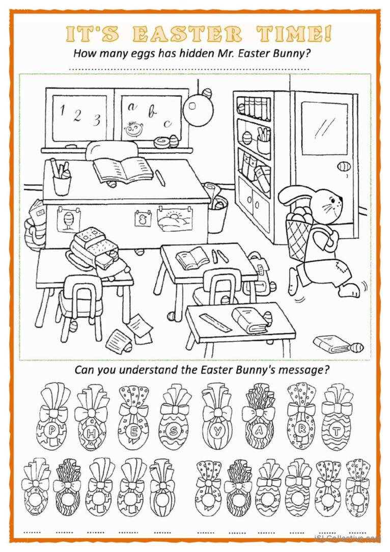 Find The Easter Eggs: English Esl Worksheets Pdf &amp;amp; Doc inside Find The Easter Egg Worksheets