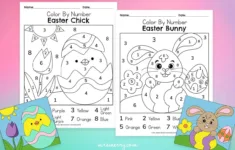 Free Easter Colornumber Printable Worksheets | Mrs. Merry inside Color By Number Easter Worksheets