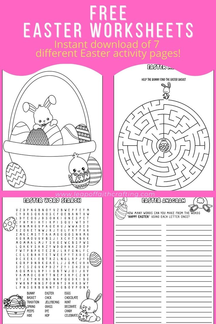 Free Easter Worksheets Pdf: Coloring Pages, Word Search &amp;amp; More! with regard to Easter Activities Worksheets