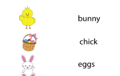 Free Preschool Easter Vocabulary Worksheet regarding Easter Prek Worksheets