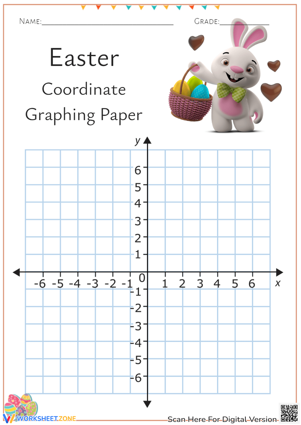 Grade 7 Easter - Coordinate Planes Worksheets 2025 in Free Easter Coordinate Graphing Worksheets