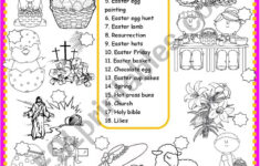 Happy Easter , Vocabulary For Young Learners - Esl Worksheet within Easter Vocabulary Worksheets