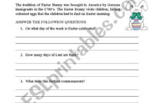 History And Significance Of Easter - Esl Worksheetcinni with History Of Easter Worksheets