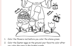 Kindergarten Easter Following Directions Worksheet Worksheets 2025 in Easter Following Directions Worksheets