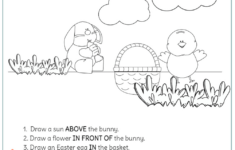 Kindergarten Easter Following Directions Worksheet Worksheets 2025 throughout Easter Following Directions Worksheets