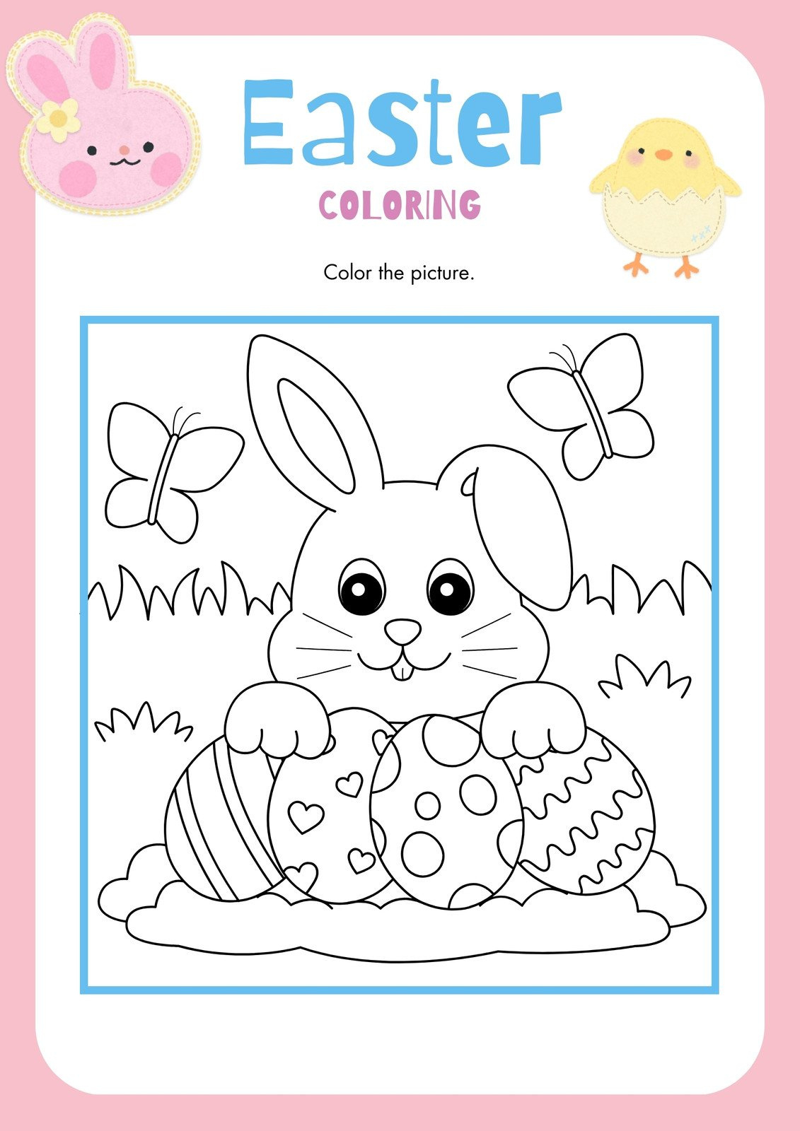Page 3 - Free Custom Printable Easter Worksheet Templates | Canva with Easter Bunny Worksheets Preschool