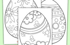 Printable Easter Egg Template And Colouring Page Pdf inside Easter Eggs to Colour Worksheets