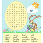 Printable Easter Word Search Within Easter Word Search Printable Worksheets