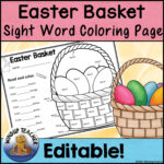 Spring Sight Word Activity   Easter Basket Color The Word Intended For Easter Sight Word Worksheets