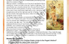 The History Of Easter – Esl Worksheets.lefevre regarding Easter Worksheets For Adults