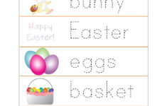 Tracing Easter Words - Raising Hooks inside Easter Words Worksheets