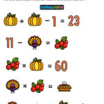 12 Thanksgiving Math Activities For Grades 1 8 — Mashup Math Intended For Thanksgiving Fun Math Worksheets Printable