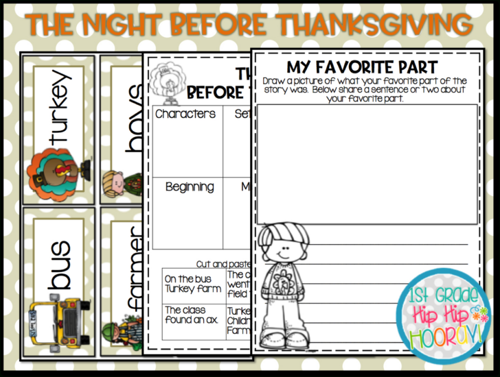 Twas the Night Before Thanksgiving Worksheets Twas the Night Before Thanksgiving Worksheets
