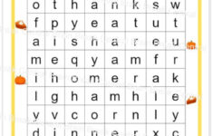 1St Grade Thanksgiving Word Search With Answer Key, Printable with regard to Thanksgiving Worksheet 1St Grade
