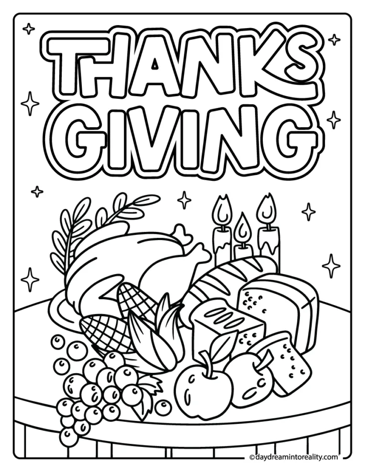 Coloring Worksheets For Thanksgiving