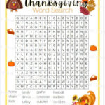 4Th Grade Thanksgiving Word Search With Answer Key, Printable   Etsy Regarding 4Th Grade Thanksgiving Worksheets