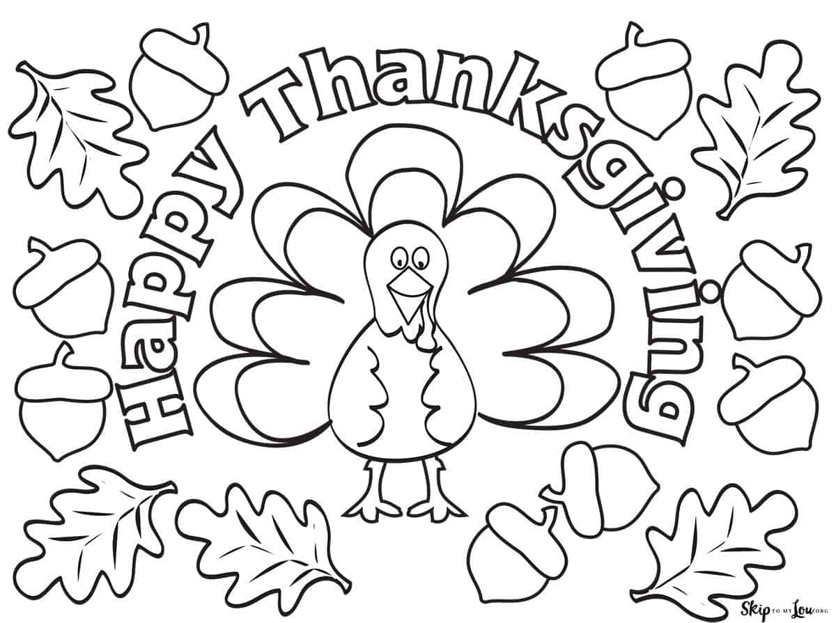 50+ Thanksgiving Coloring Pages | Skip To My Lou in Coloring Worksheets For Thanksgiving