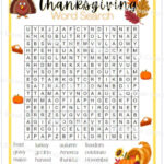 5Th Grade Thanksgiving Word Search With Answer Key, Printable Regarding Thanksgiving Worksheets 5Th Grade