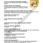 A Charlie Brown Thanksgiving  Answers   Esl Worksheetstella Mater Throughout A Charlie Brown Thanksgiving Worksheet