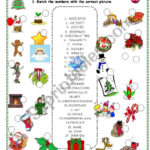 All About Christmas Worksheet   Matching   Esl Worksheetkarateunsu For All About Christmas Worksheet