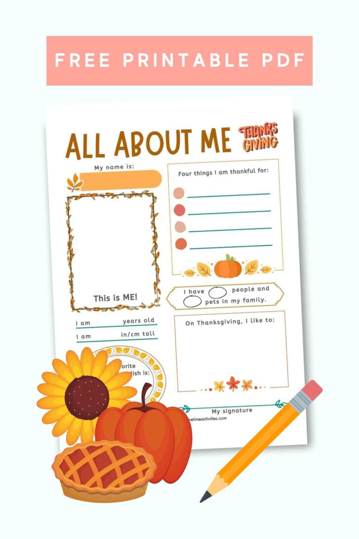 Thanksgiving Worksheet For Kids