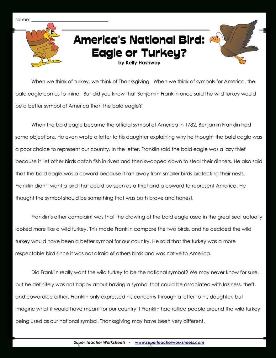America&amp;#039;S National Bird - Edubirdie with regard to Super Teacher Worksheets Thanksgiving Essay