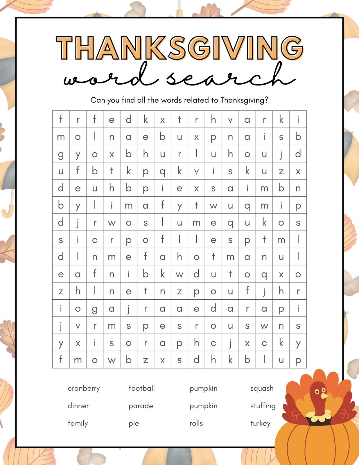Customize 202+ Thanksgiving Worksheet Templates Online - Canva with regard to Thanksgiving Worksheets For 6th Graders