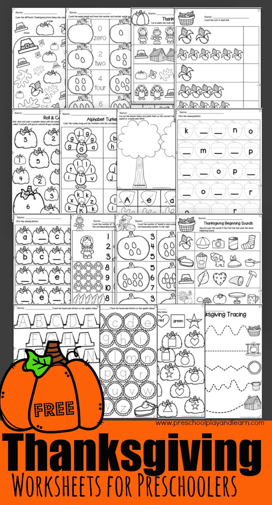 🦃 Free Printable Thanksgiving Worksheets For Preschool inside Thanksgiving Worksheets For 3 Year Olds