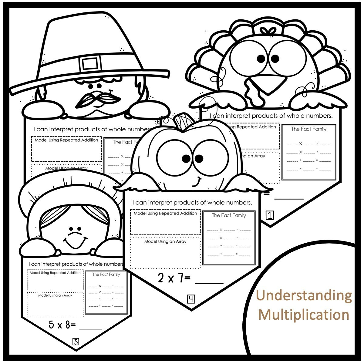 Fifth Grade Thanksgiving Craft Activity For Math | Multiplication with regard to 5Th Grade Thanksgiving Math Worksheets
