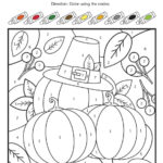 Free Colornumber Thanksgiving Printables   Artsy Pretty Colors Inside Thanksgiving Color By Number Worksheet