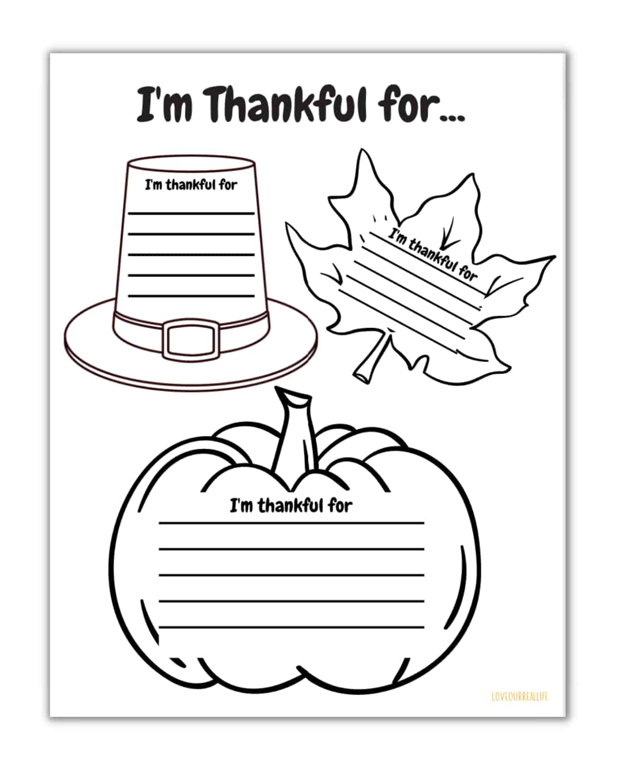 Free I&amp;#039;M Thankful For Printable And Worksheets For Kids ⋆ Love with Thanksgiving What Are You Thankful For Worksheet