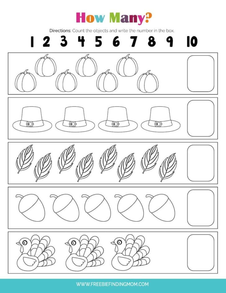 Thanksgiving Math Kindergarten Worksheets Thanksgiving Math Kindergarten Worksheets