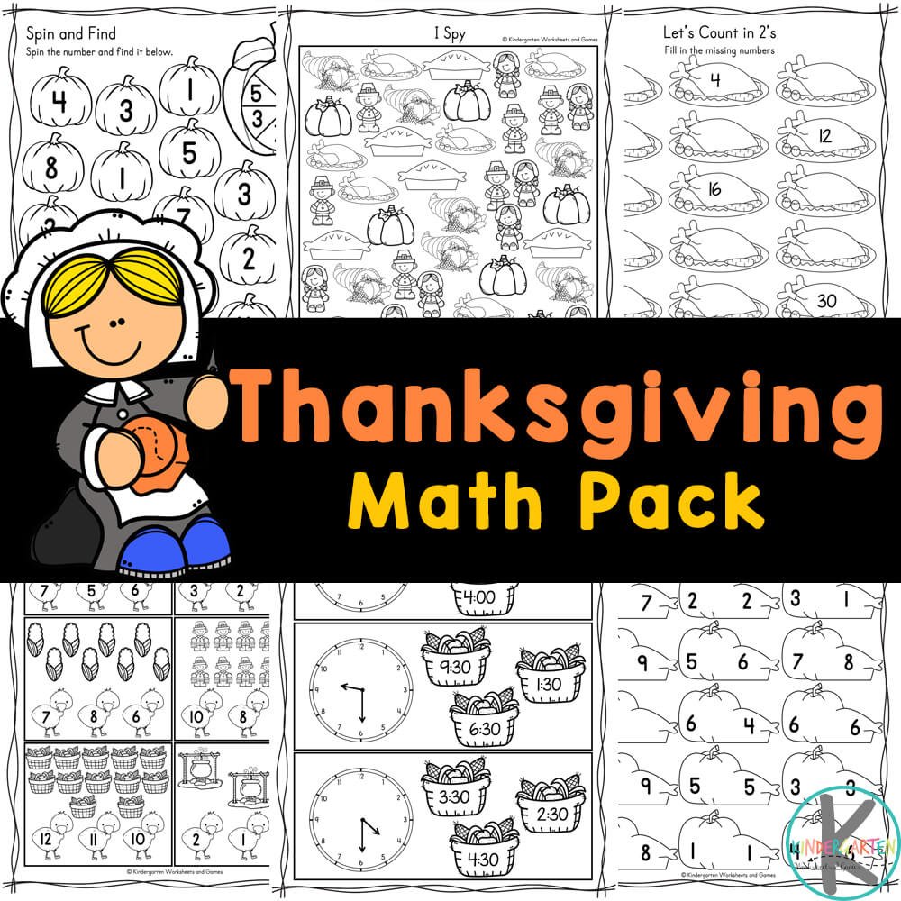 Free Printable Kindergarten Thanksgiving Math Worksheets inside Thanksgiving Kindergarten Math Worksheets