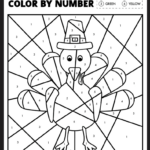 Free Printable Thanksgiving Colornumber Worksheet   Pjs And Paint Throughout Color By Number Thanksgiving Worksheets
