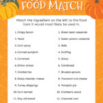 Free Printable Thanksgiving Matching Game   Play Party Plan Regarding Thanksgiving Games Worksheets