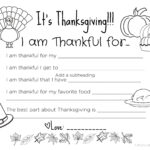 Free Printable Thanksgiving Placemats For The Kids   All My Good Throughout Thankful Thanksgiving Worksheet