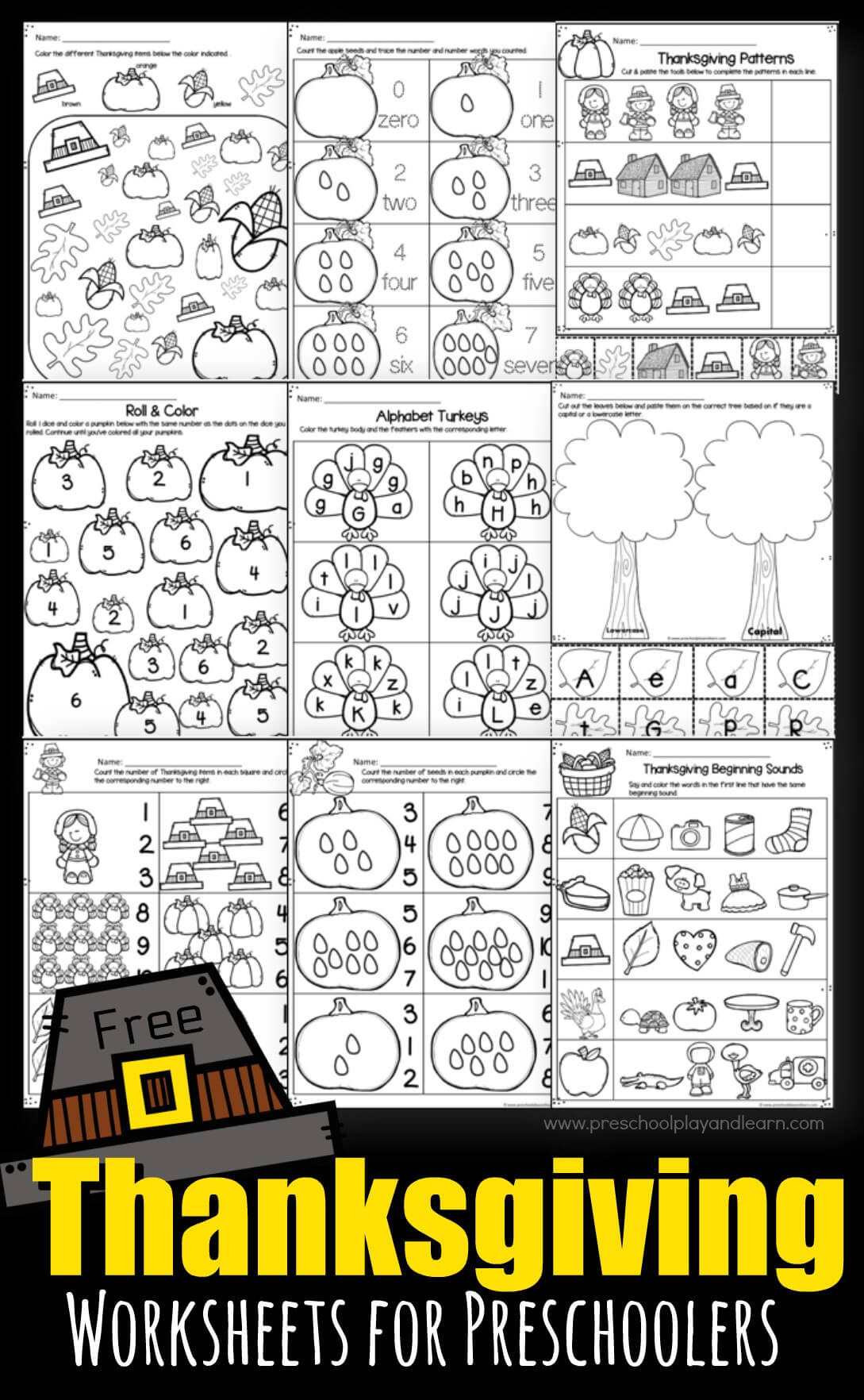Free Printable Thanksgiving Worksheets For Preschoolers for Super Teacher Worksheets Thanksgiving