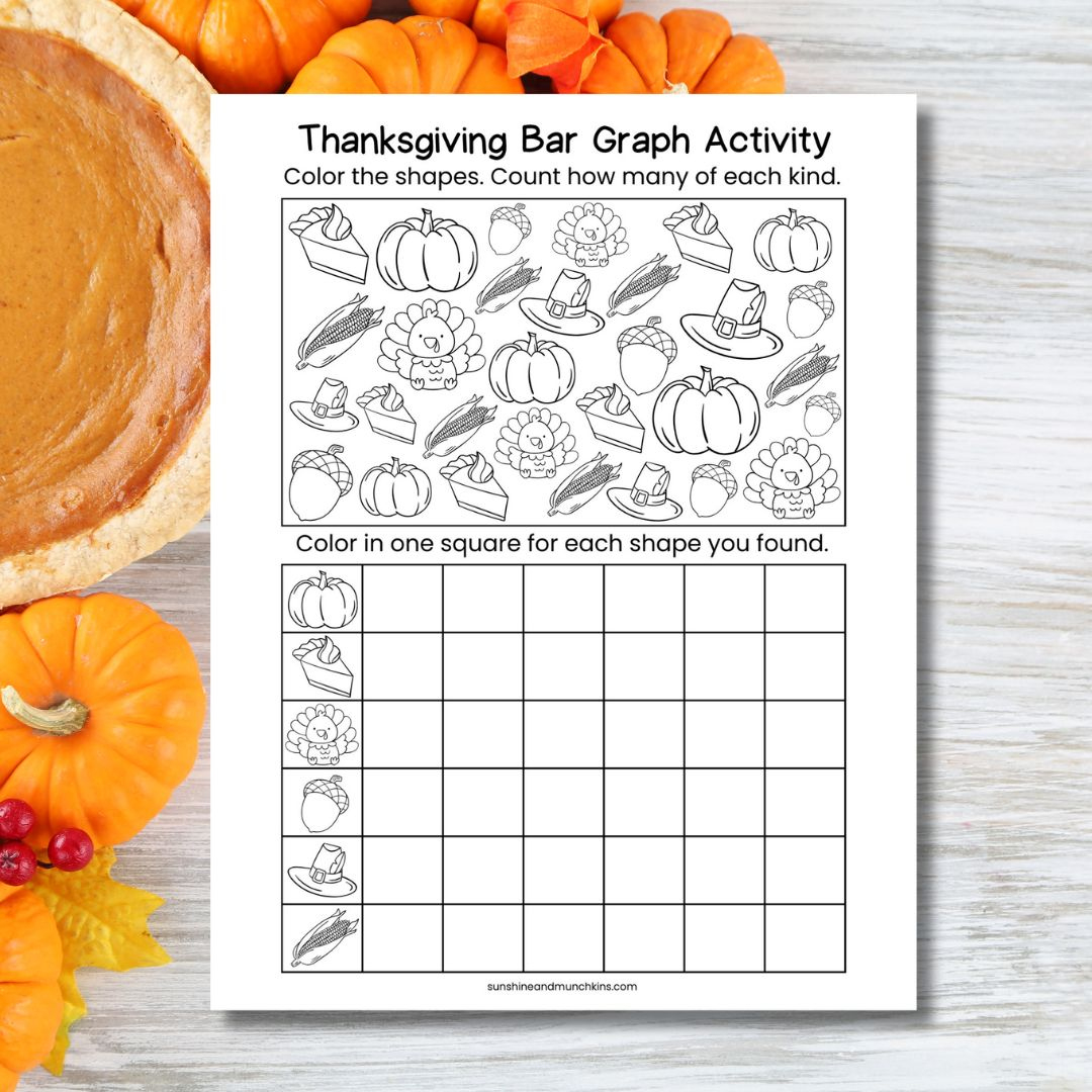 Free} Thanksgiving Graphing Printable For Kids - Sunshine And intended for Graphing Thanksgiving Worksheets