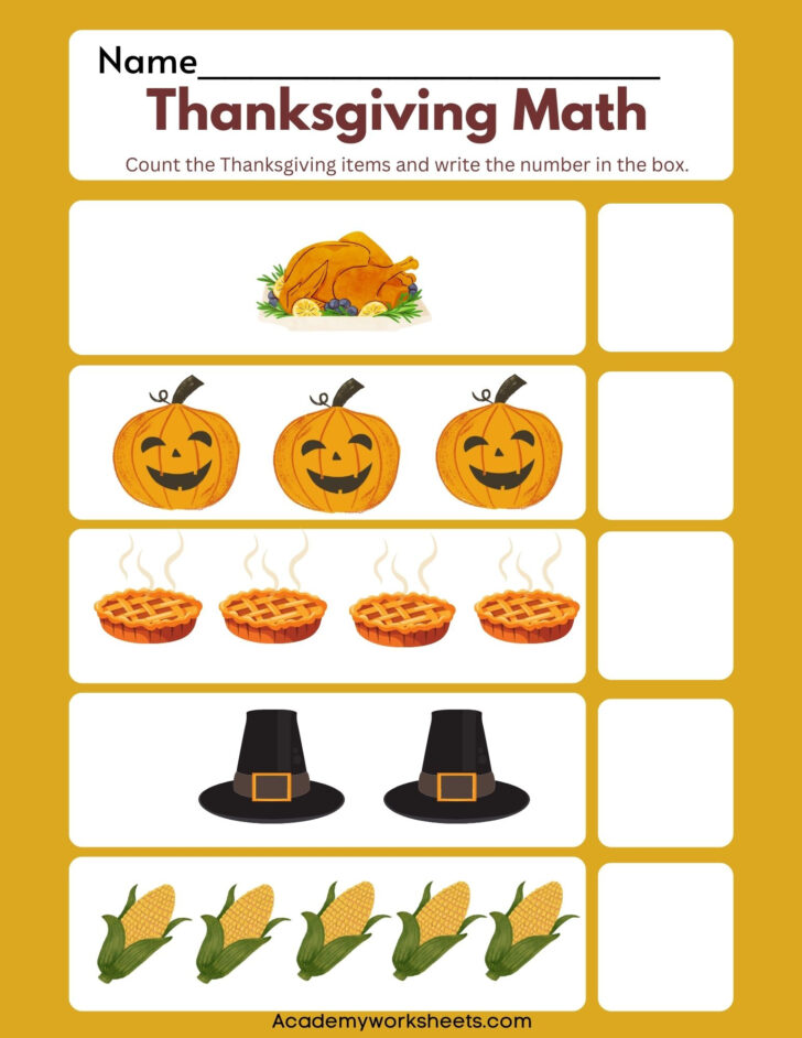 Thanksgiving Preschool Math Worksheets Thanksgiving Preschool Math Worksheets