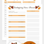 Free Thanksgiving Menu Template, Schedule + Tags | Lil' Luna Pertaining To Thanksgiving Menu Worksheet