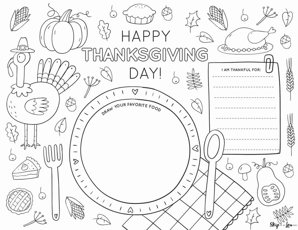 Free Thanksgiving Printables. | Skip To My Lou with Thanksgiving Worksheets For Kids