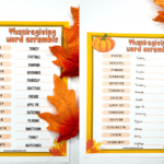 Free Thanksgiving Word Scramble Printable (With Answers) With Regard To Thanksgiving Word Scramble Worksheet Answers