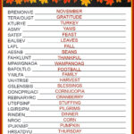 Get A Free Printable Thanksgiving Word Scramble With Answers Regarding Thanksgiving Word Scramble Worksheet Answers