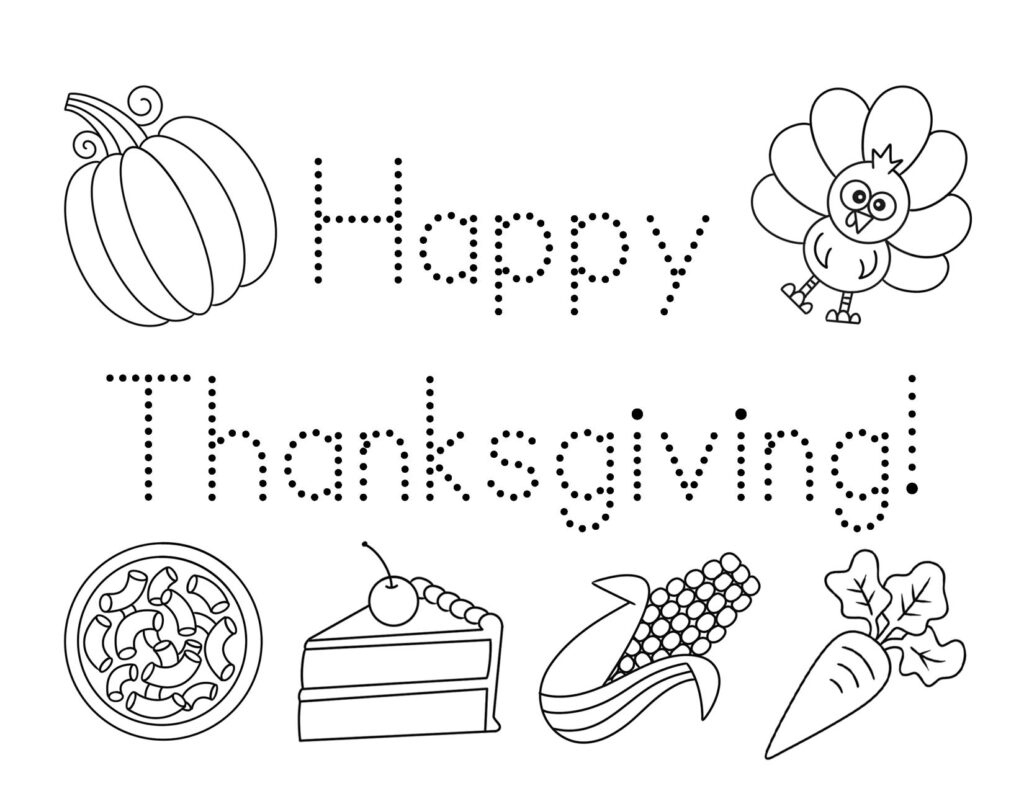 Happy Thanksgiving Worksheets For Preschoolers! ⋆ The Hollydog Blog inside Happy Thanksgiving Worksheet