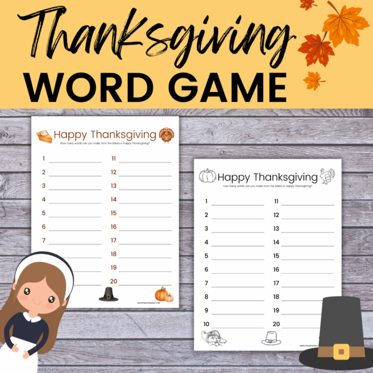 Making Words From Thanksgiving Worksheet