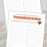 How Many Words Can You Make Out Of Thanksgiving   Free Printable In How Many Words Can You Make Out Of Thanksgiving Worksheet