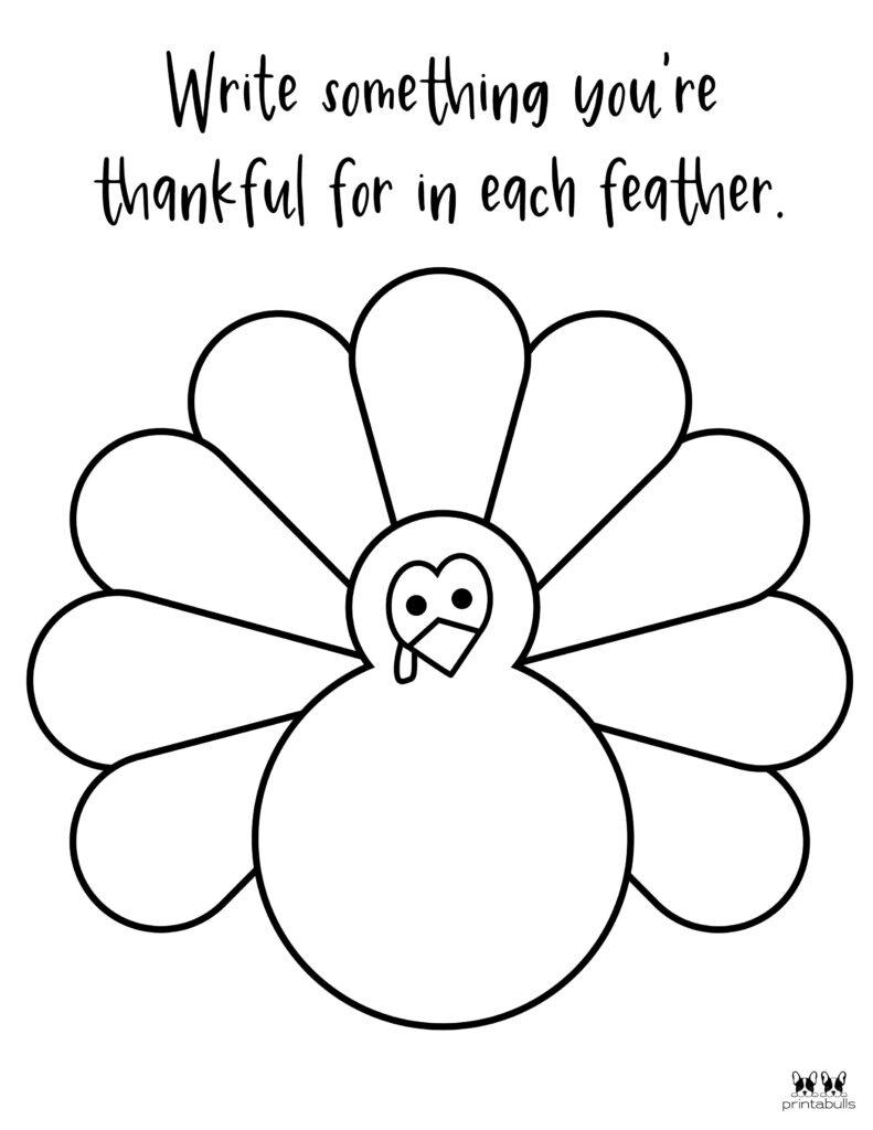 I Am Thankful For&amp;#039; Printables - 10 Unique Worksheets | Printabulls pertaining to Thankful Thanksgiving Worksheet