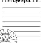 I Am Thankful For' Printables   10 Unique Worksheets | Printabulls With Regard To Thanksgiving I Am Thankful For Worksheets